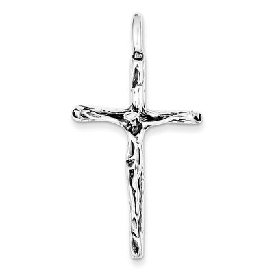Crucifix Charm Antiqued Sterling Silver QC4373, MPN: QC4373, 883957910895