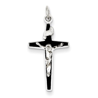 Crucifix Charm Sterling Silver Enameled QC3397, MPN: QC3397, 883957518770