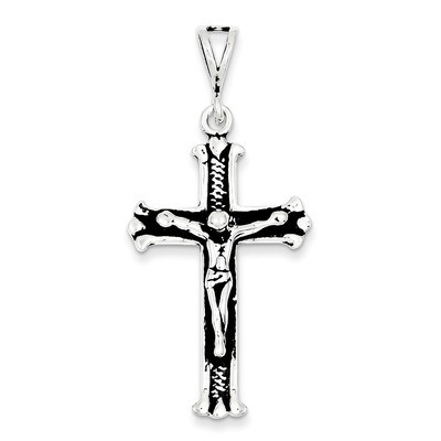 Crucifix Charm Antiqued Sterling Silver QC7358, MPN: QC7358, 883957532639