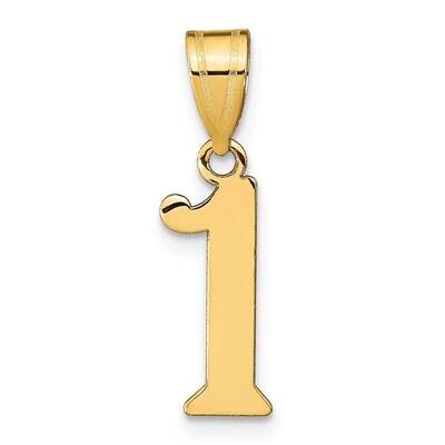 Number 1 Pendant 14k Gold Polished APN01, MPN: APN01, 196904087121