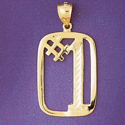 Dazzlers Jewelry Number 1 Pendant Necklace Charm Bracelet in Yellow, White or Rose Gold 9530, MPN: …