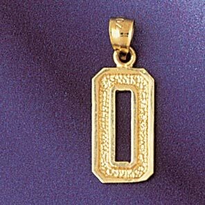 Dazzlers Jewelry Number 0 Pendant Necklace Charm Bracelet in Yellow, White or Rose Gold 9547, MPN: …