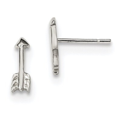 Arrow Post Earrings Sterling Silver Polished QE13430, MPN: QE13430, 191101233913