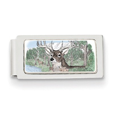 Barlow Designs Color Deer Portrait Hinged Money Clip GM12258, MPN: GM12258, 617414580723