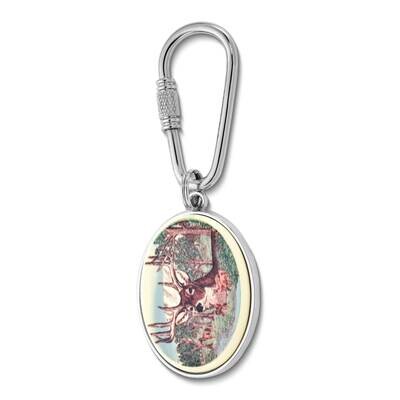 Barlow Designs Color Deer Portrait Oval Key Chain GM24084, MPN: GM24084, 617414580686