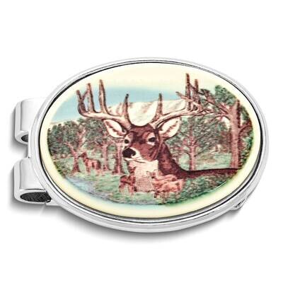 Barlow Designs Color Deer Portrait Oval Money Clip GM24069, MPN: GM24069, 617414580709