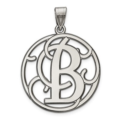 Script Initial B Charm Sterling Silver Fancy  QC8999B, MPN: QC8999B, 191101458569