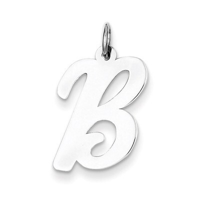 Script Initial B Charm Sterling Silver QC5084B, MPN: QC5084B, 883957030913