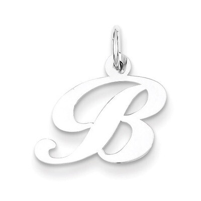 Script Initial B Charm Sterling Silver Fancy QC5086B, MPN: QC5086B, 883957572246