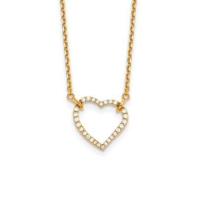 Heart Pendant Necklace 14k Gold PM1006-020-YA-18, MPN: PM1006-020-YLD-18, 191101806322