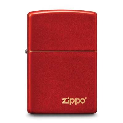 Zippo with Logo Metallic Red Lighter GM25834, MPN: GM25834, 191693204339