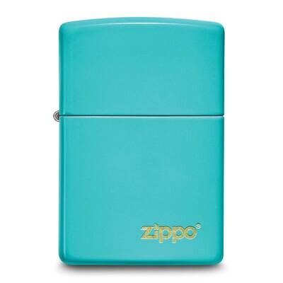 Zippo with Logo Flat Turquoise Lighter GM25839, MPN: GM25839, 191693199925