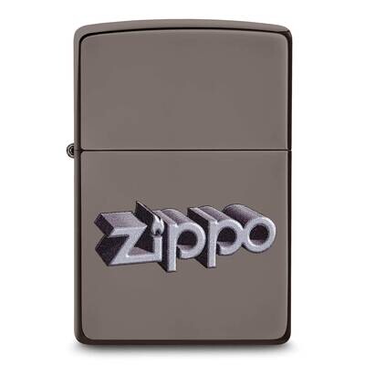 Zippo Logo Black Ice Lighter GM25838, MPN: GM25838, 191693198805