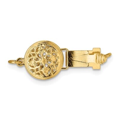 Filigree Bead Pearl Clasp 14k Yellow Gold YG1967, MPN: YG1967,