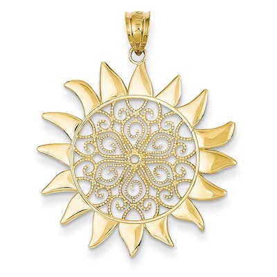 Filigree Sun Pendant 14k Gold K4813, MPN: K4813, 883957140520