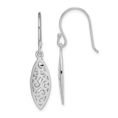 Filigree Dangle Earrings Sterling Silver Rhodium-plated QE14977, MPN: QE14977, 886774116266