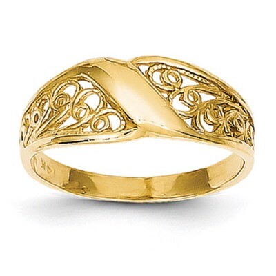 Filigree Ring 14k Gold Polished CH264, MPN: CH264, 886774091907