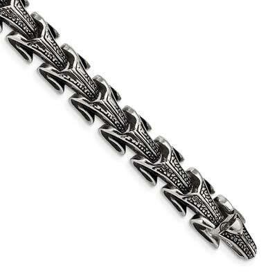 Bracelet Stainless Steel Antiqued SRB983-8.5 by Chisel, MPN: SRB983-8.5, 886774264912