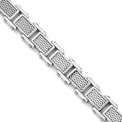 Polished and Brushed Bracelet - Stainless Steel SRB1667-8.5 by Chisel, MPN: SRB1667-8.5, 8867745595…