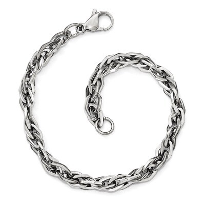 Polished Bracelet - Stainless Steel SRB1963-9 by Chisel, MPN: SRB1963-9, 886774672441