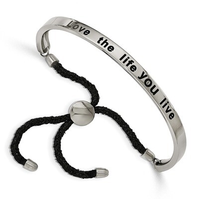 Bolo/Friendship Adjustable Bracelet Stainless Steel Polished SRB2149 by Chisel, MPN: SRB2149, 88677…