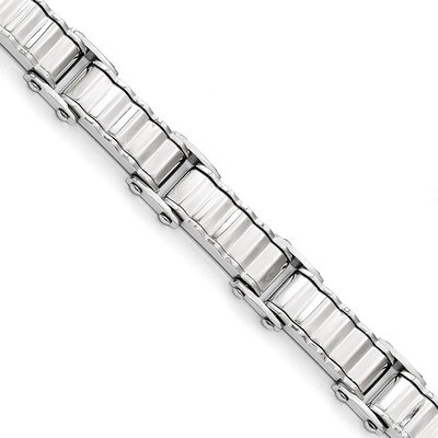 Polished and Brushed Back Bracelet - Stainless Steel SRB1646-8 by Chisel, MPN: SRB1646-8, 191101602…