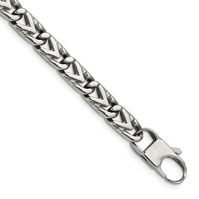 8mm Bracelet Stainless Steel Polished SRB1269-8.5 by Chisel, MPN: SRB1269-8.5, 886774672373