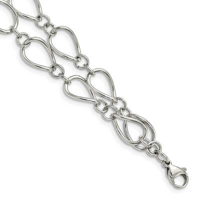 Double Strand Bracelet Stainless Steel Polished SRB1454-7.75 by Chisel, MPN: SRB1454-7.75, 19110139…