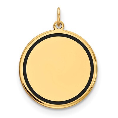Enamel .027 Gauge Circular Engravable Disc Charm 14k Gold XM614/27, MPN: XM614/27, 883957604770
