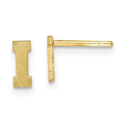 Initial Letter I Post Earrings 10k Gold Brushed 10XNE45Y/I, MPN: 10XNE45Y/I,
