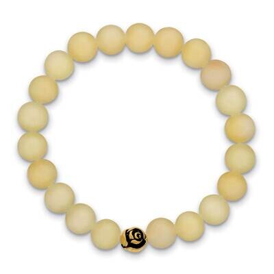 I Do Crew Yellow Quartzite Pewter Rose Bracelet Gold-tone BF3143, MPN: BF3143,