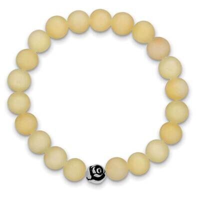 I Do Crew Yellow Quartzite Pewter Rose Bracelet Silver-tone BF3142, MPN: BF3142,