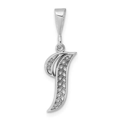 Filigree Initial I Pendant 10k White Gold 10D1281I, MPN: 10D1281I,