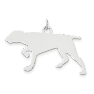 Toni Tails Engraveable Large Pointer Disc Charm Sterling Silver QP4708