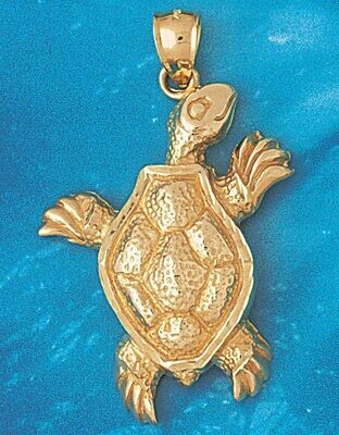 Dazzlers Jewelry Turtle Pendant Necklace Charm Bracelet in Yellow, White or Rose Gold 994, MPN: DZ-…
