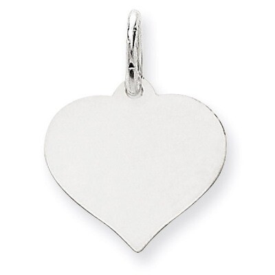 Heart Disc Charm 14k White Gold XWM602/35, MPN: XWM602/35, 883957384290