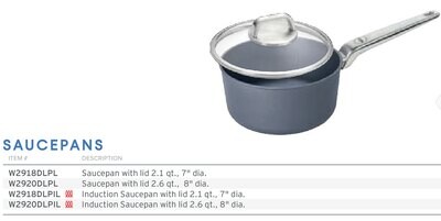 Frieling Diamond Lite Pro Saucepan with Lid 2.6 Qt. 8&quot; W2920DLPL