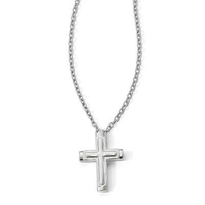 Magnetic Cross 22 Inch Necklace Sterling Silver Polished QPA123-22, MPN: QPA123-22, 852672304876