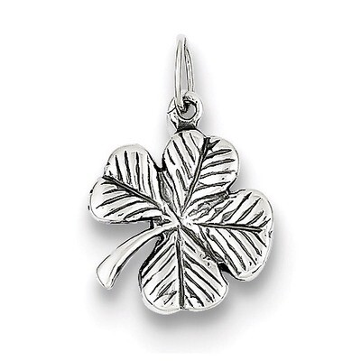 4-Leaf Clover Charm Antiqued Sterling Silver QC6996, MPN: QC6996, 886774759968