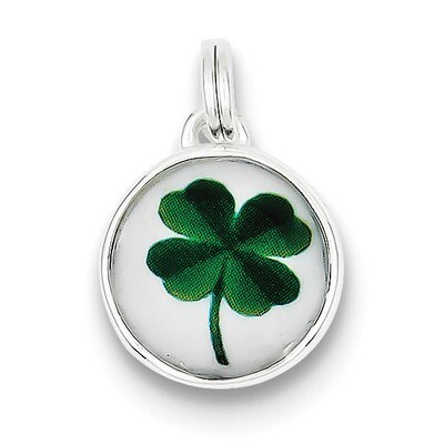 Four Leaf Clover Charm Sterling Silver QC4724, MPN: QC4724, 723252269796