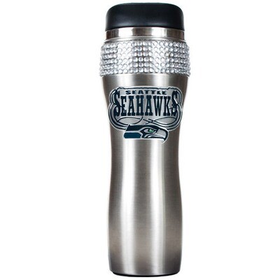 Seahawks Silver Jeweled 14oz Stainless Tumbler GC3938, MPN: GC3938, 89006490992