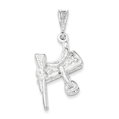 Polished Saddle Pendant Sterling Silver QC8644