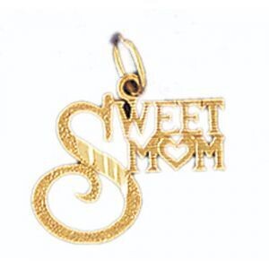Dazzlers Jewelry Sweet Mom Pendant Necklace Charm Bracelet in Yellow, White or Rose Gold 9730, MPN:…