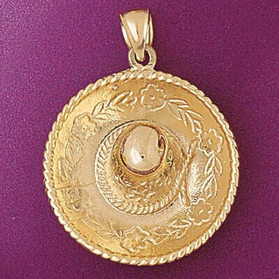 Dazzlers Jewelry Cowboy Hat Pendant Necklace Charm Bracelet in Yellow, White or Rose Gold 5179, MPN…
