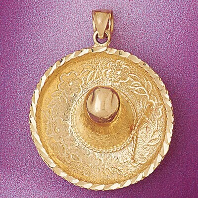 Dazzlers Jewelry Cowboy Hat Pendant Necklace Charm Bracelet in Yellow, White or Rose Gold 5178, MPN…