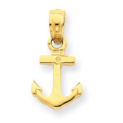 Mini Anchor Pendant 14k Gold K3087, MPN: K3087, 637218012244