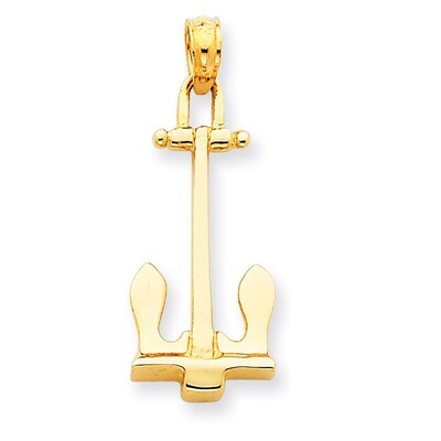 Navy Anchor Pendant 14k Gold K3077, MPN: K3077, 637218069545
