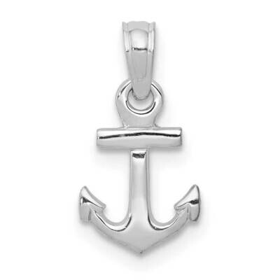 Mini Anchor Pendant 10k White Gold 10K3087W, MPN: 10K3087W,