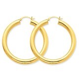 5mm Lightweight Hoop Earrings 14k Gold Polished T960L, MPN: T960L, 883957288314