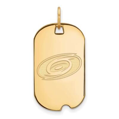 Carolina Hurricanes Small Dog Tag Gold-plated Sterling Silver GP017HUR, MPN: GP017HUR, 191101154386